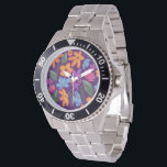 Bright Watercolor Floral Pattern Botanical Aesthet Watch<br><div class="desc">This vibrant watercolor floral pattern features a mix of bold and colorful flowers with soft painted textures, creating a lively and artistic look. Perfect for adding a cheerful and elegant aesthetic to various products. Ideal for floral lovers, watercolor art enthusiasts, and nature-inspired themes. This pattern works beautifully across accessories, decor,...</div>
