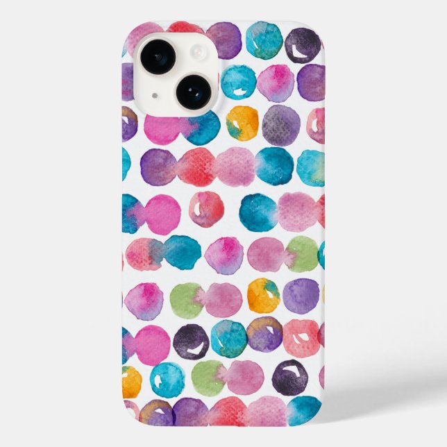 Bright Watercolor iPhone Case – Artistic Abstract  (Back)