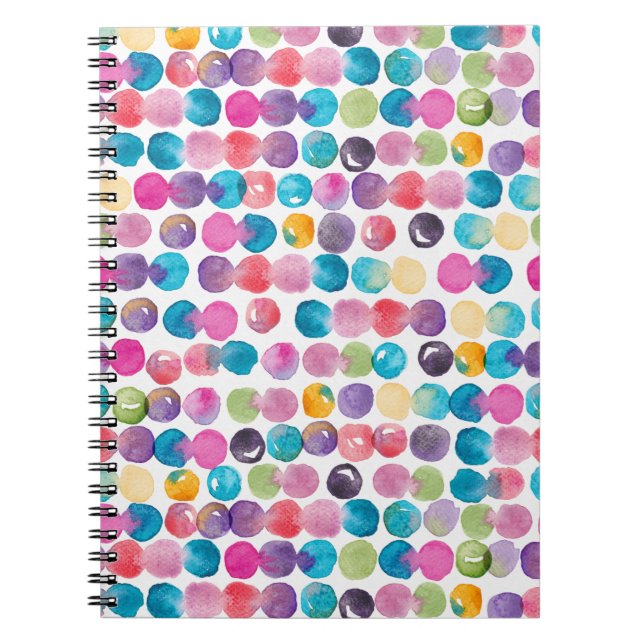  Bright Watercolor Splash Notebook (Front)