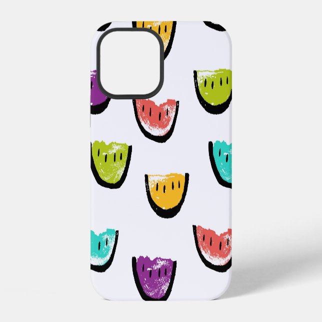 Bright watermelons: colourful seamless pattern. iPhone case (Back)
