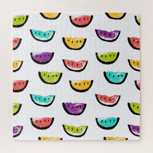 Bright watermelons: colourful seamless pattern. jigsaw puzzle