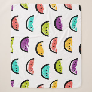 Bright watermelons: colourful seamless pattern. sherpa blanket