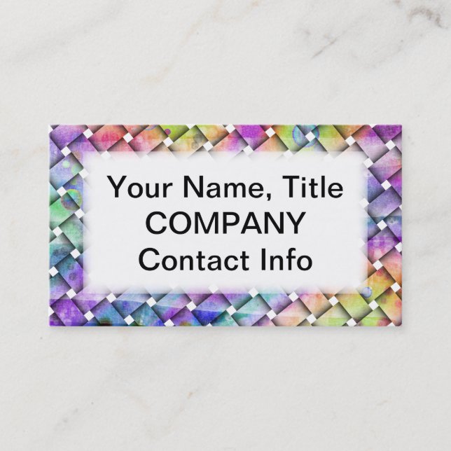 BRIGHT WEAVE Customisable BUSINESS CARD TEMPLATE (Front)