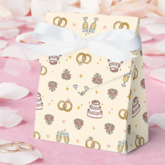 Bright Wedding Rings Favour Boxes