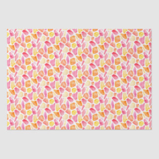 Bright Whimsical Giraffe Print Pink Orange Yellow Tissue Paper