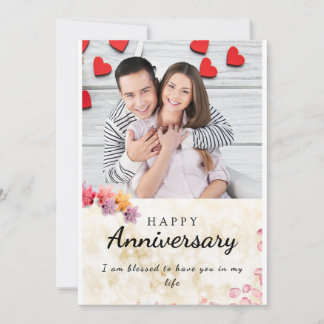 Bright White Elegant Happy Anniversary Invitation