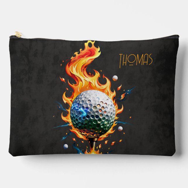 Bright white golf ball accessory pouch (Front)