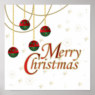 Bright White Merry Christmas Poster