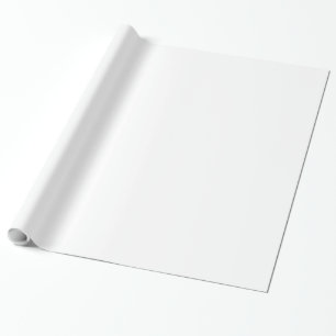 Bright White Neutral Solid Colour Wrapping Paper