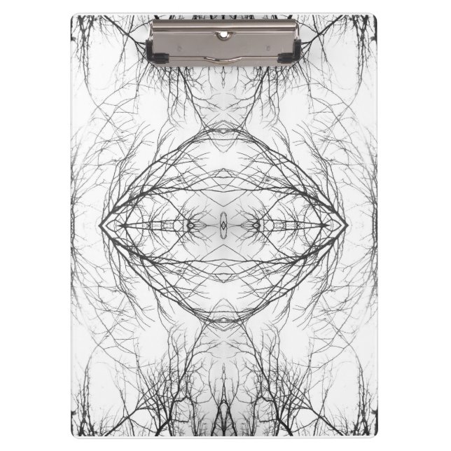 Bright White Sky And Tree Branches Clipboard (Front)