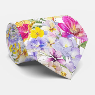 Bright Wildflowers Neck Tie
