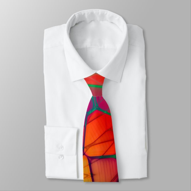 Bright Wing Orange Tie (Tied)