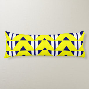 bright yellow abstraction body cushion