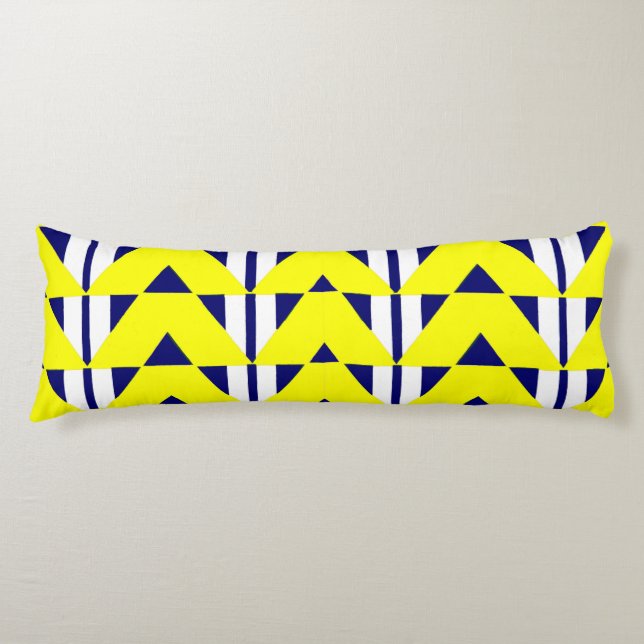 bright yellow abstraction body cushion (Front)