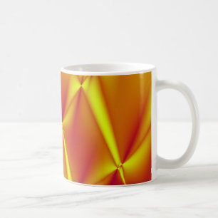 Bright Yellow and Orange Fractal Coffee Mug