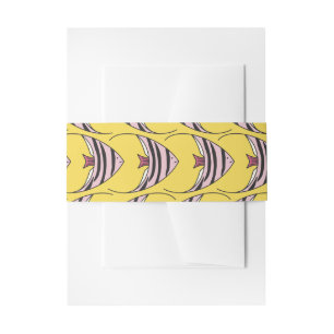 Bright Yellow Angel Fish Invitation Belly Band