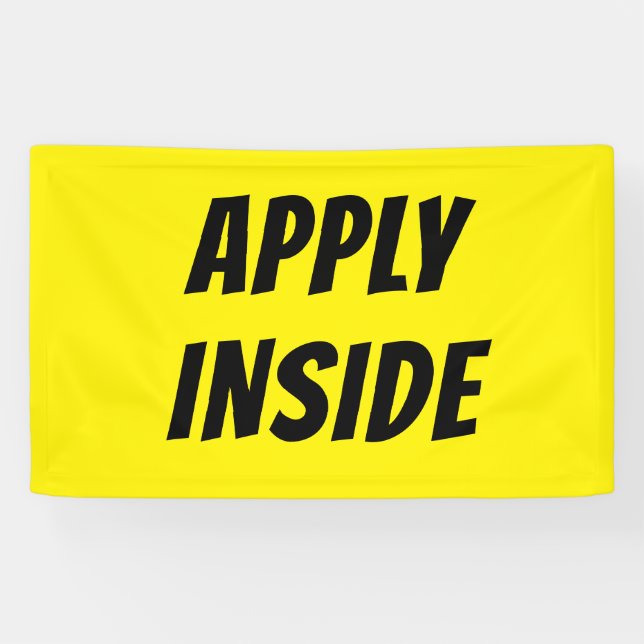 Bright Yellow APPLY INSIDE Banner – High-Vis (Horizontal)