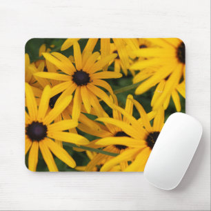 Bright Yellow Black Eyed Susan Mouse Pad