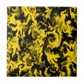 Bright Yellow & Black mixed colour tile