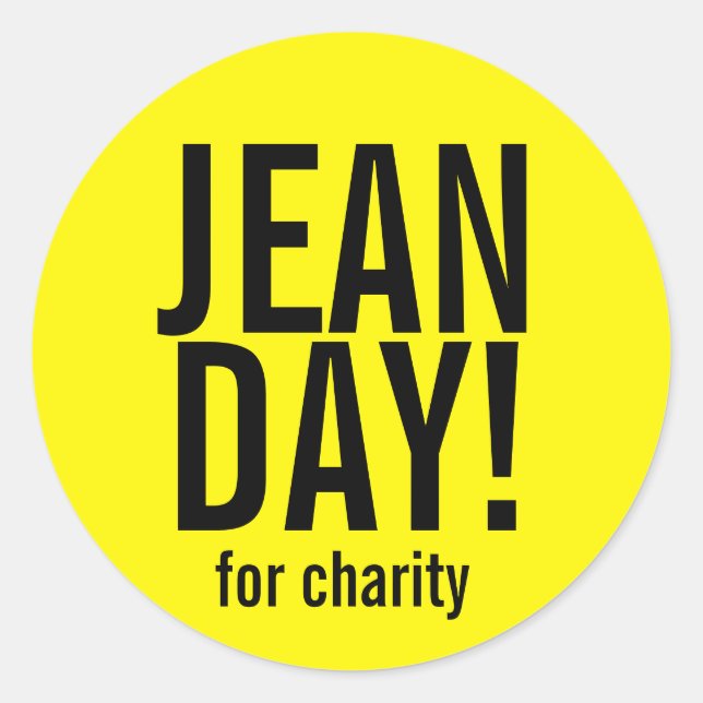 Bright Yellow Casual Day Stickers (Front)