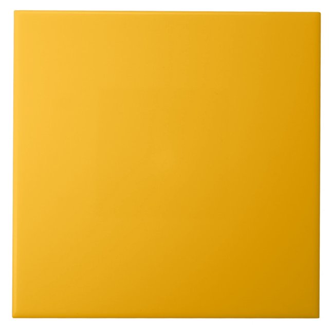 Bright Yellow Ceramic Tile. Tile (Front)