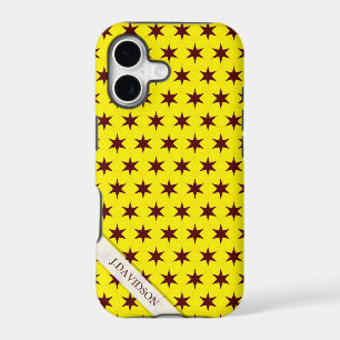 Bright Yellow & Chocolate Stars iPhone 5 Case