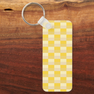 Bright Yellow Color Blocks Key Ring