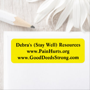 Bright Yellow Custom Return Address Label