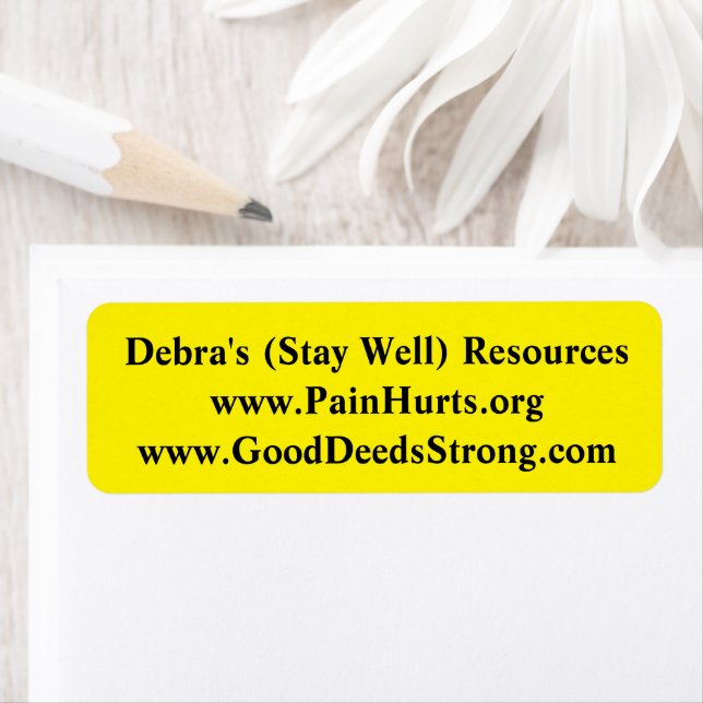 Bright Yellow Custom Return Address Label (Insitu)