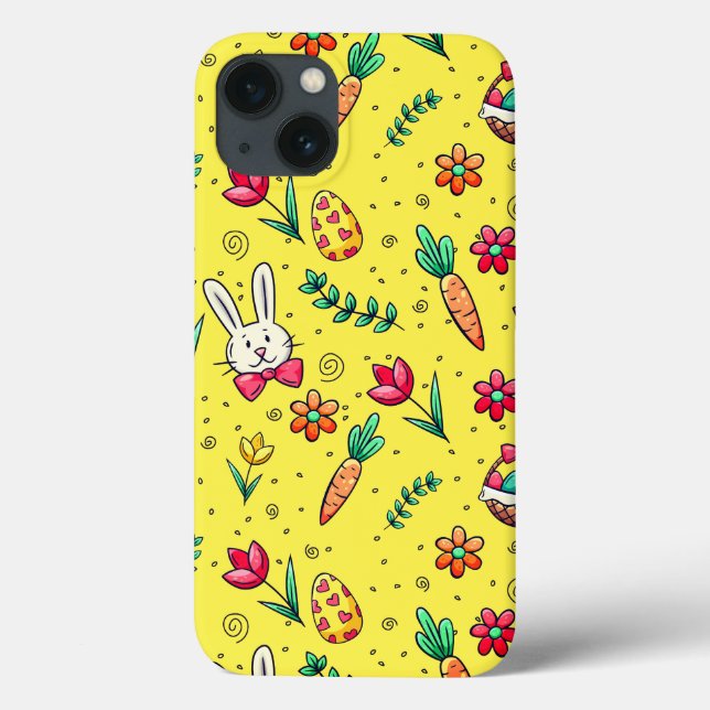 Bright Yellow Easter Pattern Phone Case (Back)