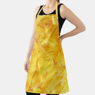 Bright Yellow Feathers Apron