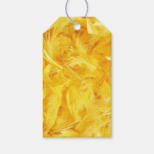 Bright Yellow Feathers Gift Tags