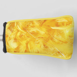 Bright Yellow Feathers Golf Head Cover