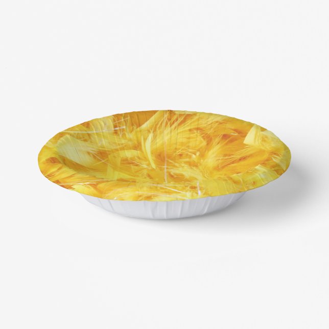 Bright Yellow Feathers Paper Plate (Angled)