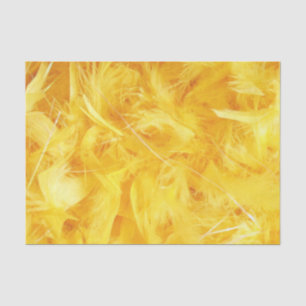 Bright Yellow Feathers Tissue Paper