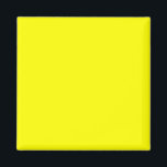 Bright Yellow FFFF00 Colour - Add Your Name Option Magnet<br><div class="desc">A full scale PNG image based on the HEX code (six-digit hex triplet) shown. Use this code to mix, match and customise any other item to go with this, or to add to other collections. Hex codes may be used to customise most text and background colours on Zazzle products. You...</div>