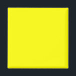 Bright Yellow FFFF00 Colour - Add Your Name Option Magnet<br><div class="desc">A full scale PNG image based on the HEX code (six-digit hex triplet) shown. Use this code to mix, match and customise any other item to go with this, or to add to other collections. Hex codes may be used to customise most text and background colours on Zazzle products. You...</div>