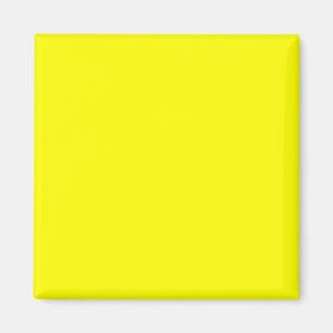 Bright Yellow FFFF00 Colour - Add Your Name Option Magnet