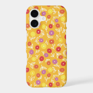 Bright yellow floral ditsy pattern