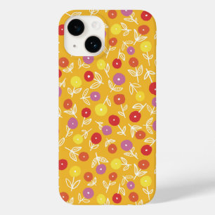 Bright yellow floral ditsy pattern Case-Mate iPhone 14 case