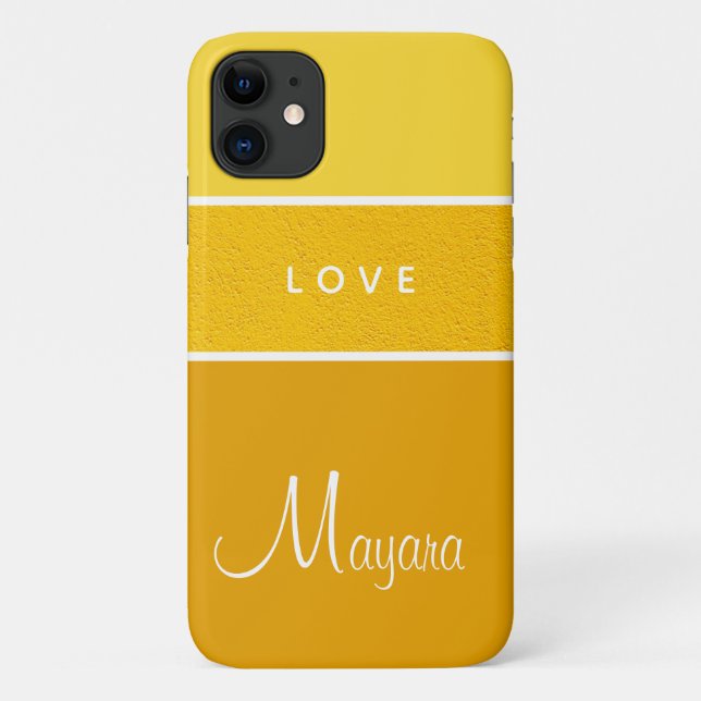 Bright Yellow Gradient Phone Case for Her (Back)
