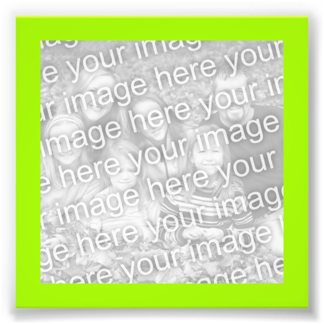 Bright Yellow Green Frame Photo (Front)