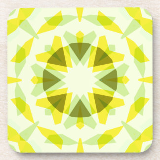 Bright Yellow Green Star Dopamine Decor Kitsch Art Coaster