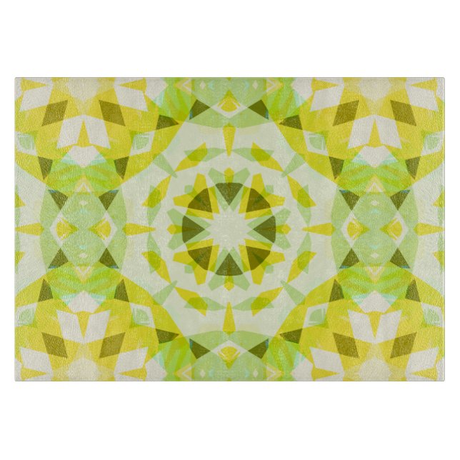 Bright Yellow Green Summer Star Dopamine Decor Cutting Board (Front)