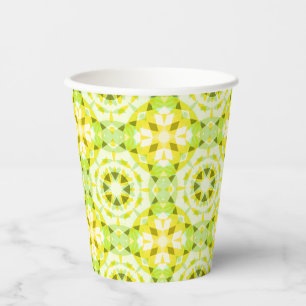 Bright Yellow Green Summer Star Dopamine Decor Tea Paper Cups