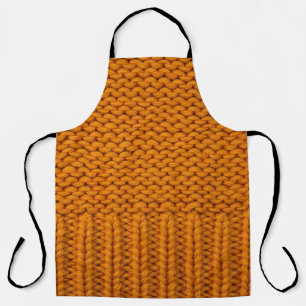 Bright yellow: handmade knitted texture. apron