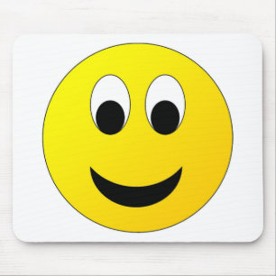 Bright Yellow Happy Smiling Face  Mouse Pad