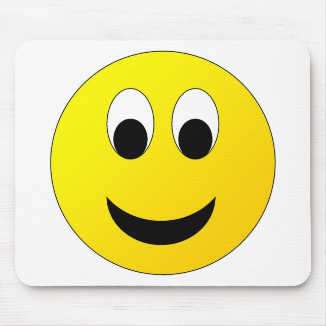 Bright Yellow Happy Smiling Face  Mouse Pad (Front)