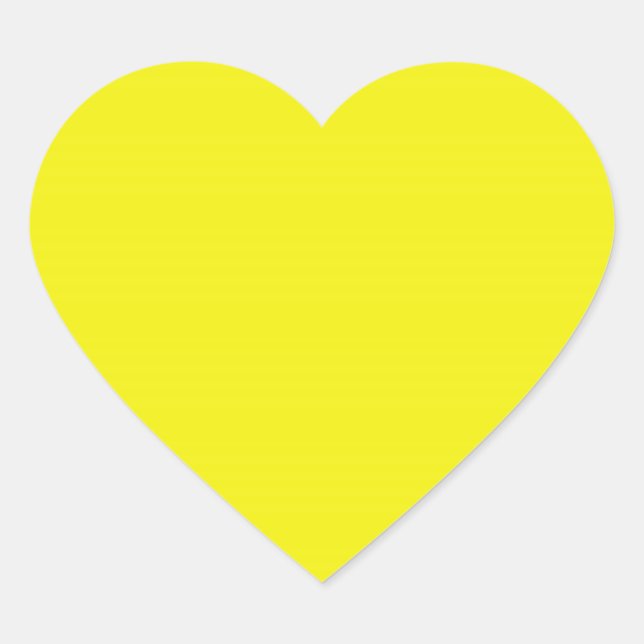 Bright Yellow Heart Sticker (Front)