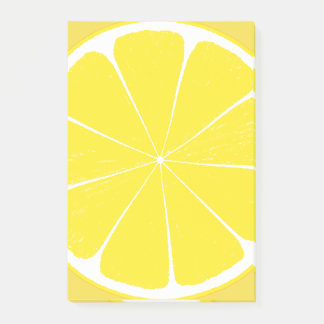 Bright Yellow Lemon Citrus Fruit Slice Design Post-it Notes